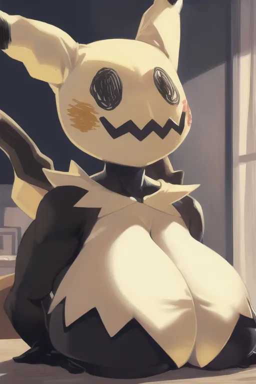 The image is of a Pokémon named Mimikyu. It is a small, ghost-type Pokémon that is known for its ability to disguise itself as a Pikachu. Mimikyu is a very popular Pokémon, and it has been featured in many different works of art and merchandise