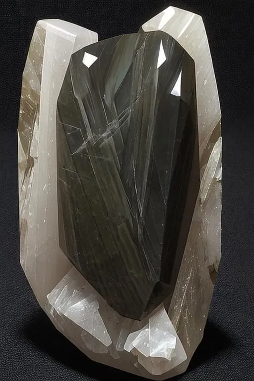 This is a beautiful and unique piece of art. It is a large, rough, black Tourmaline, with a smooth, white Albite matrix. The Tourmaline is a deep, dark green, and the Albite is a bright, snowy white. The two minerals are in perfect harmony with each other, and the piece has a very calming and peaceful energy. It would be a great addition to any home or office.