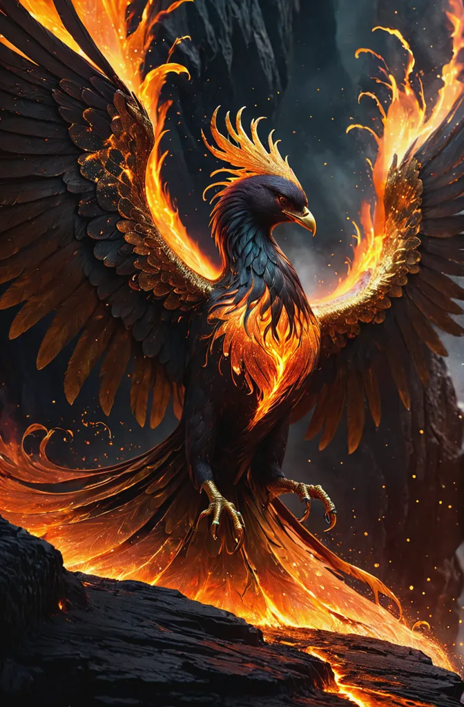 The phoenix is a mythical bird that is said to be a symbol of hope and renewal. It is said to live for 500 years, after which it bursts into flames and is reborn from the ashes. The phoenix is often depicted as a beautiful bird with a long, flowing tail. It is often associated with the sun and fire. In some cultures, the phoenix is also seen as a symbol of immortality.