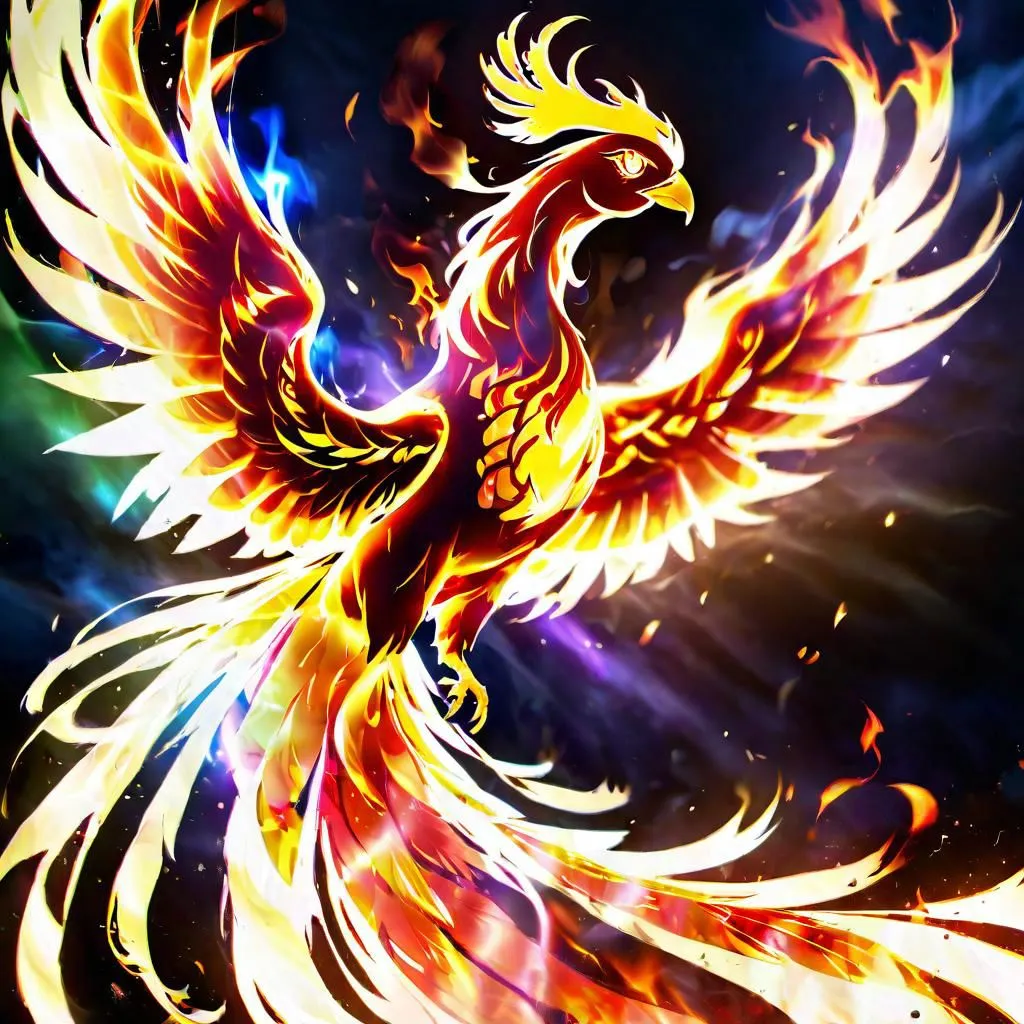 The phoenix is a mythical bird that is said to be a symbol of hope and renewal. It is said to live for 500 years, and then to burst into flames and be reborn from the ashes. The phoenix is often depicted as a beautiful bird with a long, flowing tail. It is often associated with the sun, and is said to be a symbol of strength and courage.