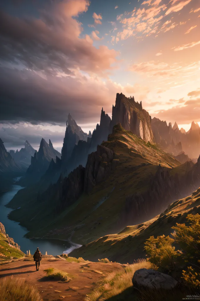 La imagen es un hermoso paisaje de una cordillera. Las montañas están cubiertas de nieve y hielo, y el cielo es de un azul claro. Hay un lago en el primer plano de la imagen y un río que atraviesa el valle. Hay algunos árboles y arbustos en la orilla del lago. La imagen es muy tranquila y serena.