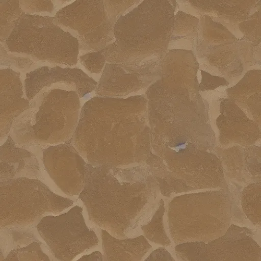 The image is a close-up of a dry, cracked earth. The cracks are mostly small and shallow, but there are a few larger ones that are deeper. The surface of the earth is rough and uneven. The colors are mostly browns and tans, with some areas of light gray. The image is somewhat abstract, as it is not clear what the object is. However, it is also very realistic, as the details of the cracks and the surface of the earth are very clear.