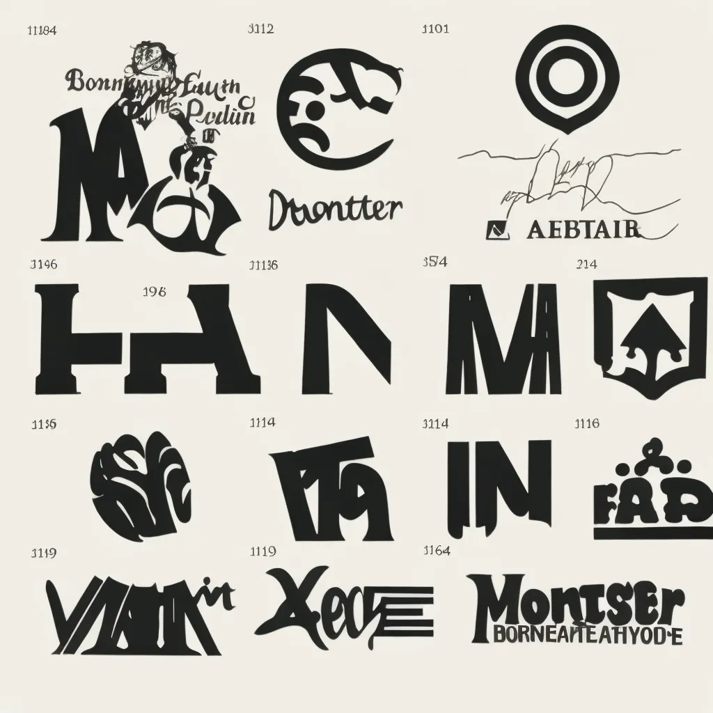 L'image contient 15 logos noir et blanc.
Les logos ont tous des formes et des tailles différentes.
Certains des logos sont simples, tandis que d'autres sont plus complexes.
Les logos sont disposés dans un motif de grille.