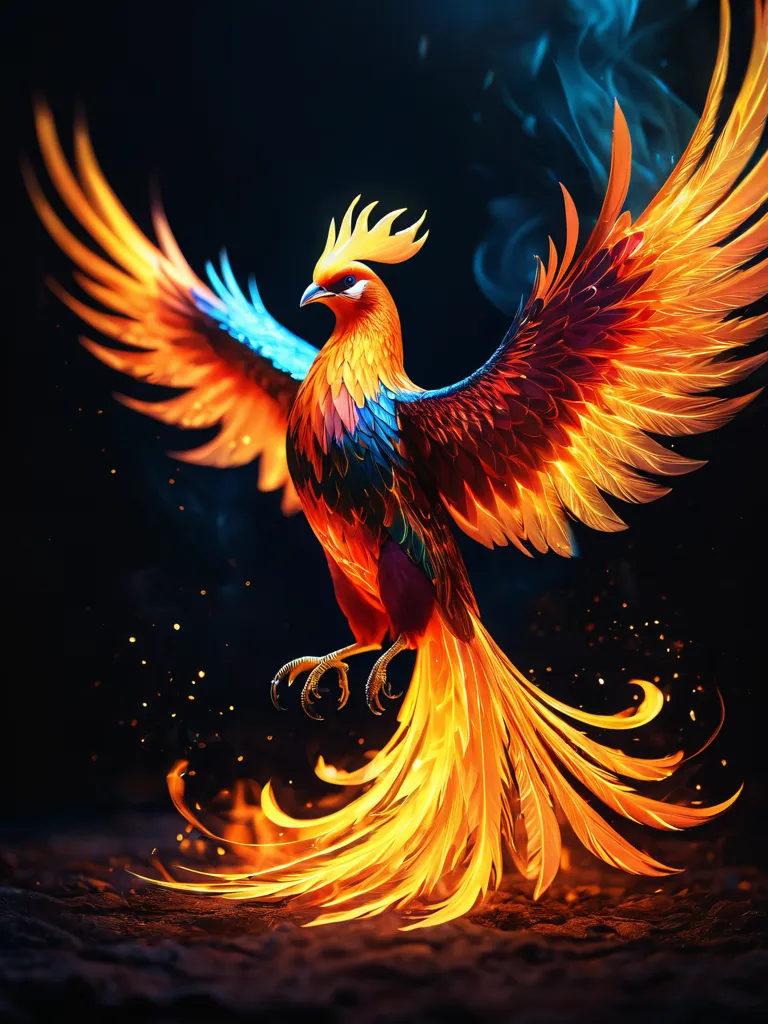 The phoenix is a mythical bird that is said to be a symbol of hope and renewal. It is said to live for 500 years, after which it bursts into flames and is reborn from the ashes. The phoenix is often depicted as a beautiful bird with bright red and gold feathers. It is also often associated with the sun. In some cultures, the phoenix is said to be a sacred bird that is associated with the gods.