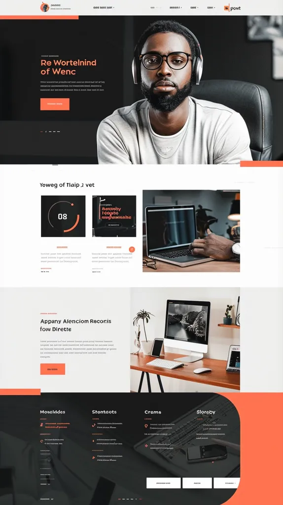 This is a personal website of a black man named Charles. He is a web developer and graphic designer. The color scheme of the website is black, orange, and white. The font is a sans-serif. The layout is clean and modern. The images are high-quality and relevant. The content is well-written and informative. The website is easy to navigate and use. Overall, this is a well-designed and professional website.