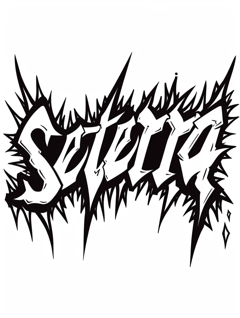 The image is a black and white graphic design of the word "severe" written in a bold, stylized font. The letters are surrounded by sharp, jagged lines, creating a sense of danger and intensity. The overall design is aggressive and eye-catching, with a sense of urban grit.