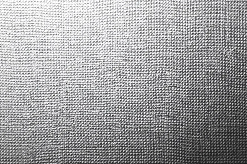 The image shows a close-up of a textured surface. It appears to be a fabric or canvas material with a woven pattern. The surface is light gray in color and the texture is visible in the form of small, raised bumps. The lighting is even and highlights the texture of the fabric. The background is a blur, suggesting a close-up shot.