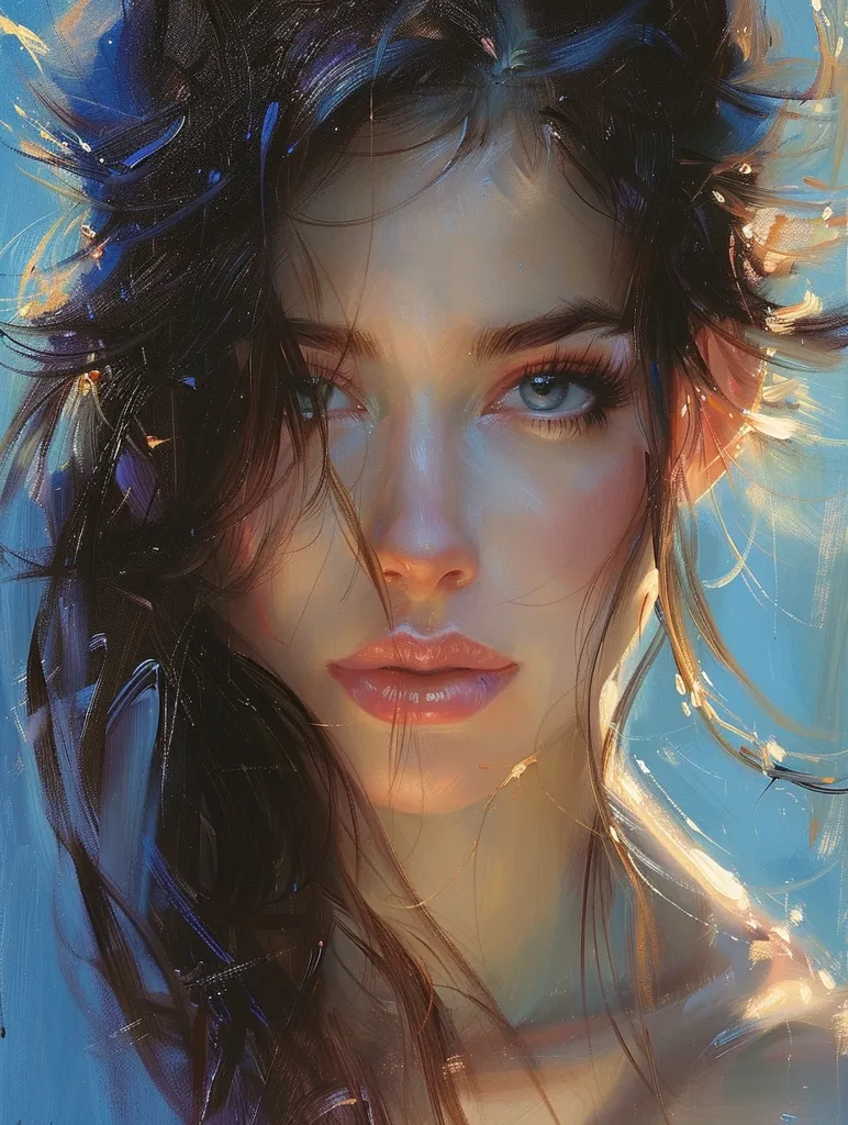 realistic Oil painting in the style of casey baugh, cinematic, lights, softly luminous, daniel f. gerhartz, realist detail, mistic, dreaming-like --chaos 10 --ar 3:4 --s 250 --v 6.0