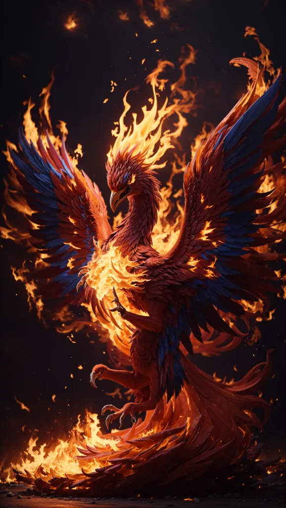 The phoenix is a mythical bird that is said to be a symbol of hope and renewal. It is said to live for 500 years, and then it bursts into flames and is reborn from the ashes. The phoenix is often depicted as a red or orange bird with a long, flowing tail. It is also often associated with the sun. In some cultures, the phoenix is said to be a symbol of good luck.